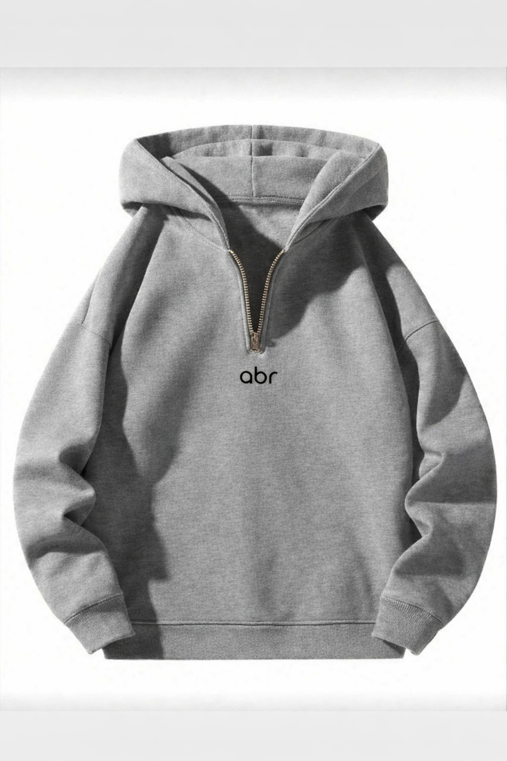 Hoodie demi-zip abr – Gris