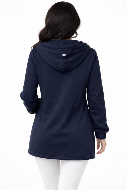 Hoodie long zippé - Confort & style
