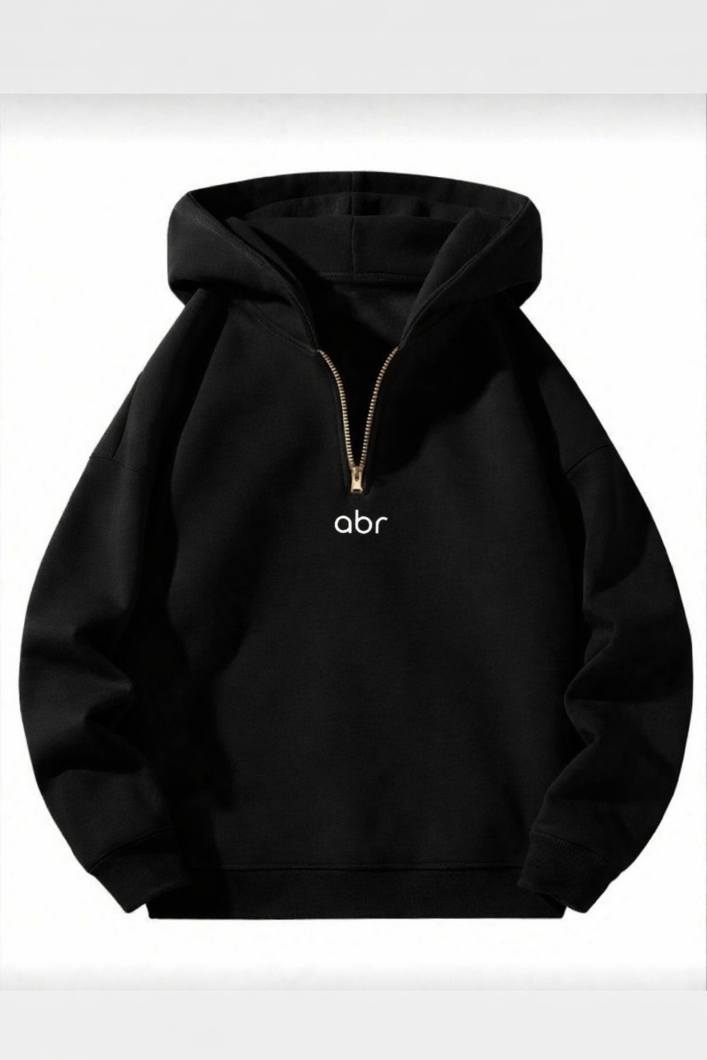 Hoodie demi-zip abr – Noir